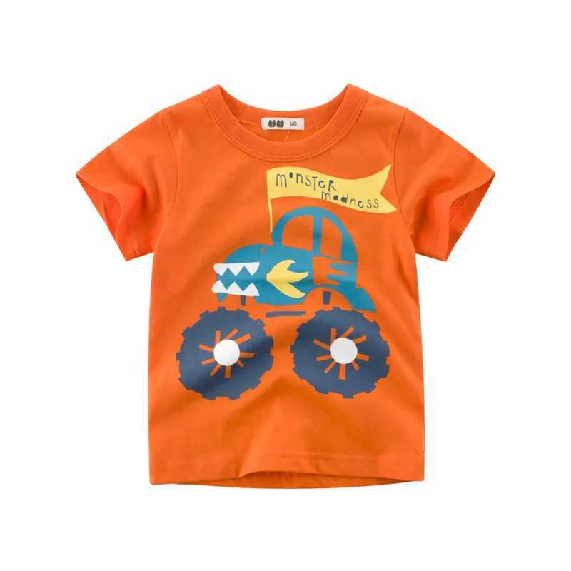 Boys Short Sleeve T-shirt Summer Children Kids Cotton Cartoon Tops For Little Boys 2 3 4 5 7 9 Years Stripe TeesT250306