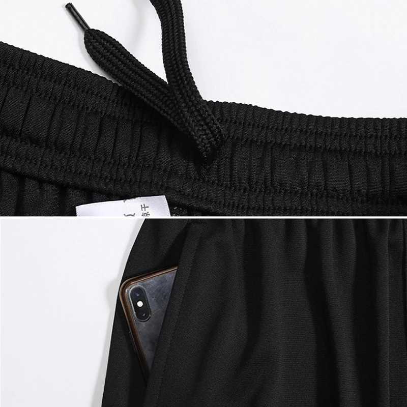 Quick drying mens sports soccer training pants with zippered pockets running and jogging pants T250306