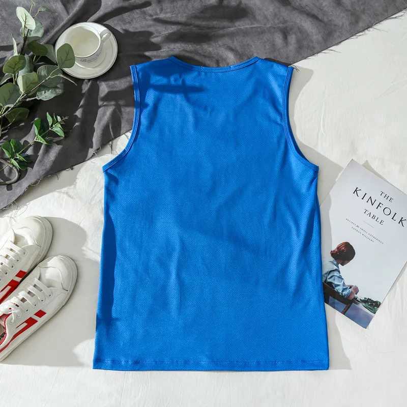 Addicted Mens sleeveless top ad printed mesh breathable cool quick drying sports sexy vestT250318