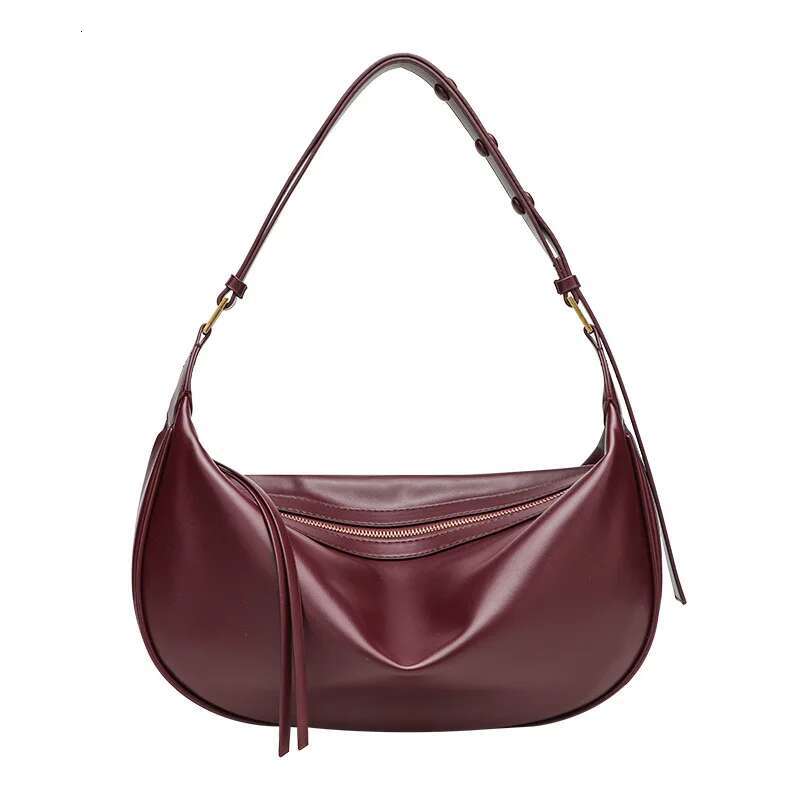 Dumpg Crescent Armpit Bag For Women Large Capacity Shoulder Fashion PU Leather Crossbody Bags Trendy Purse Handbag Bolsa