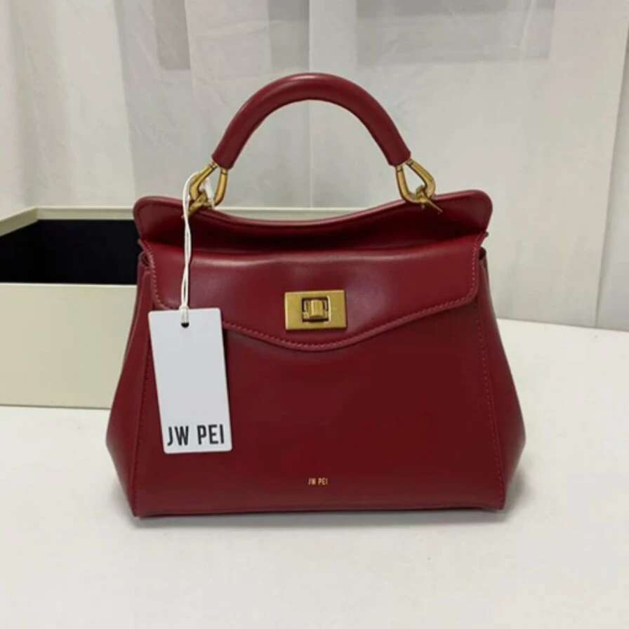 Jw Pe Handbag 2025 New Lucia Lock Shoulder Crossbody With High-End Feel, Light And Versatile Women's Bag