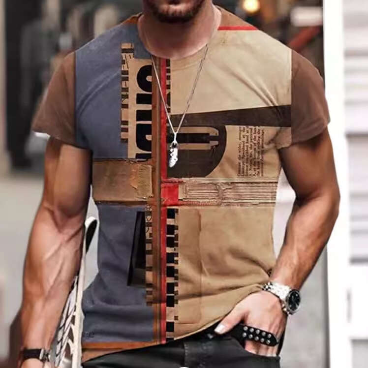Summer Fashion Men's Motorcycle 3D Printed T-shirt 2025 New Style Unique and Elegant Clothing