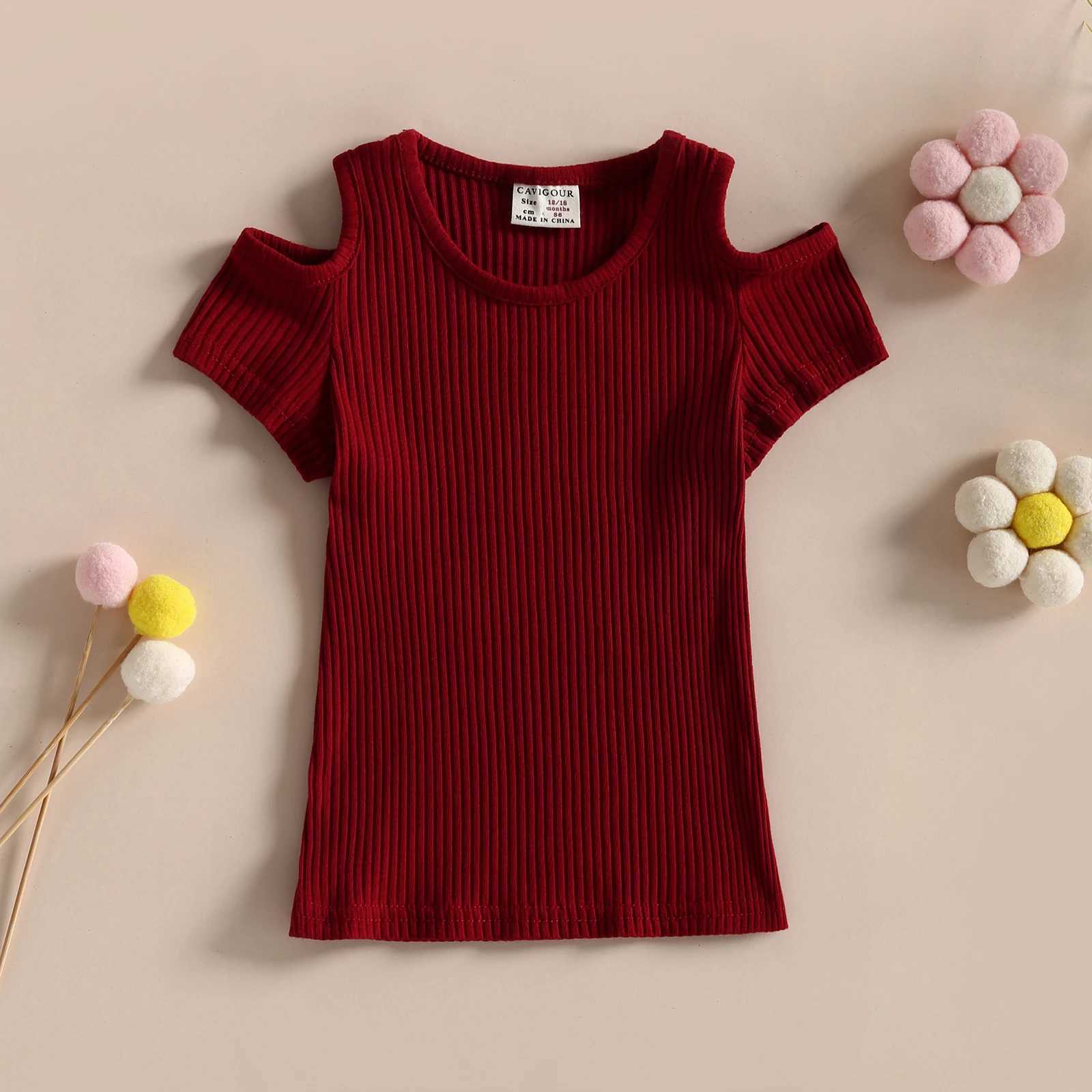 Pudcoco Kid Infant Shirts Short Sleeve Round Neck Knitting Street Party Casual Cutout Spring Summer Tops for Baby Girls 0-3TT250306