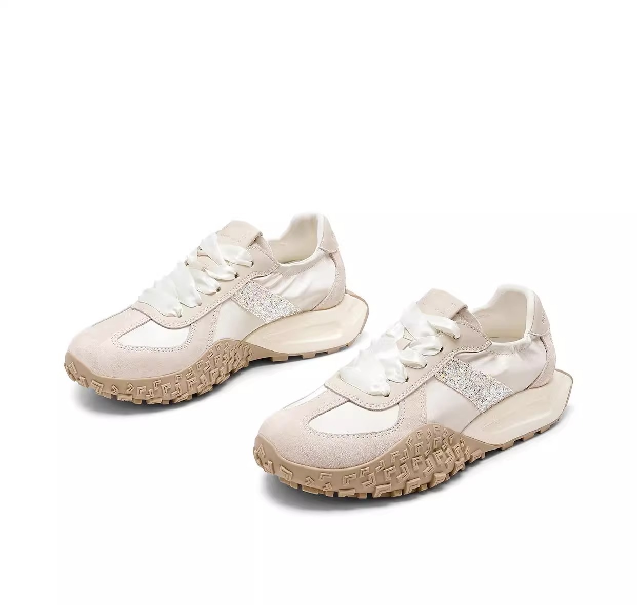 Designer Fashionable retro satin Forrest Gump shoes 2025spring and summer versatile new student breathable soft sole German training casual shoes for 