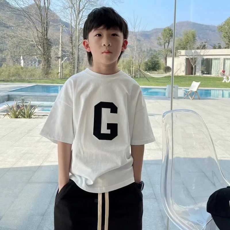 Boys Summer Short Sleeve T-shirt New Small And Medium Childrens Round Neck Top Childrens Casual Versatile Half Sleeve FashionT250306