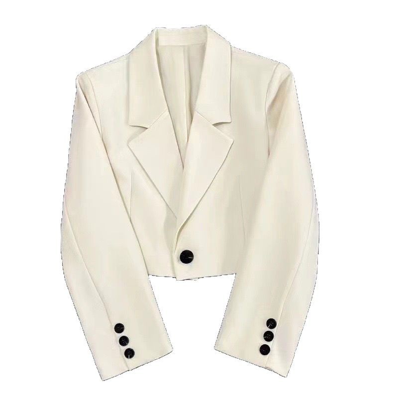 T35Aesthetic V-neck collarless casual linen suit women's thin sun protection jacket