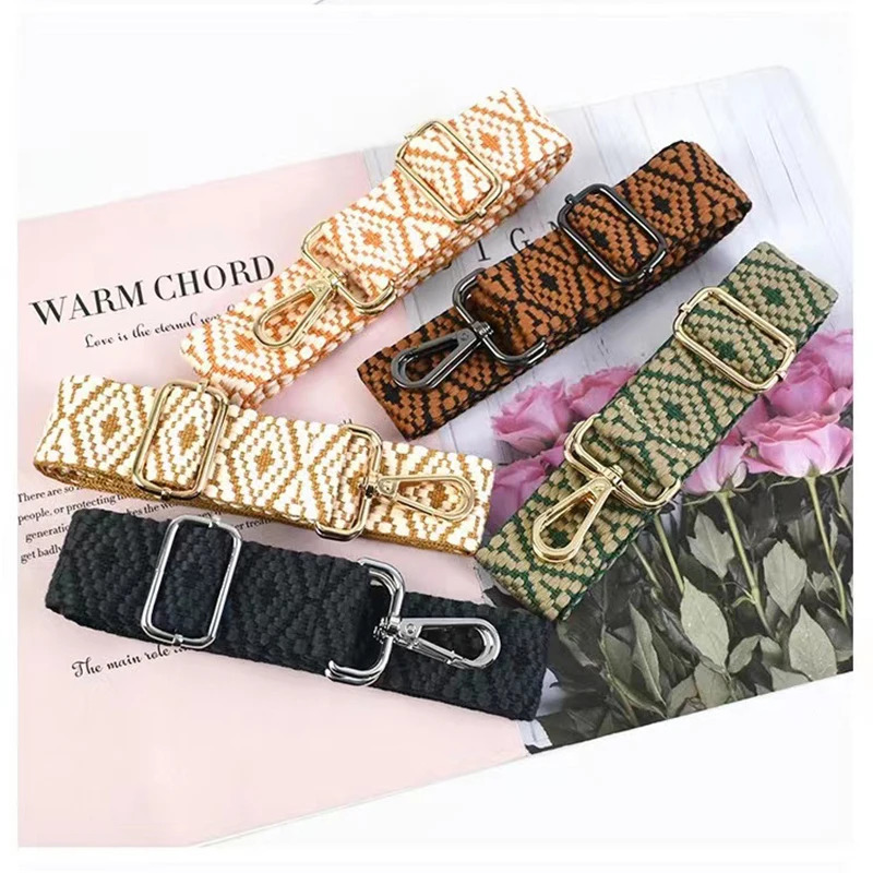 Adjustable Bag Strap Woman Purse Straps for Crossbody Messenger Shoulder Bag Accessories Adjustable Embroidered Belts Straps 250228