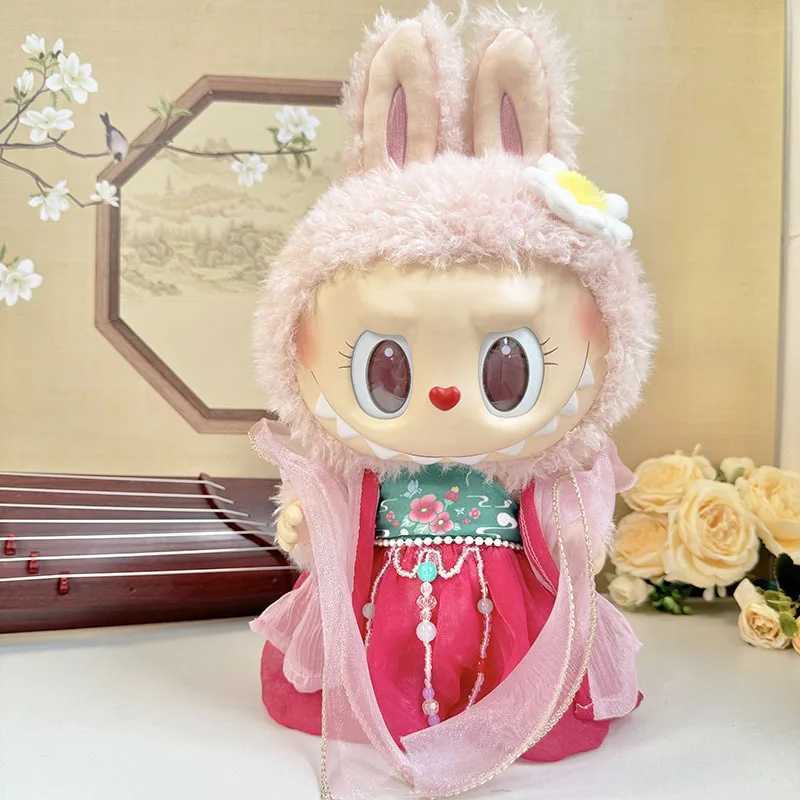 New 2025 Only Clothes Pendant Macaron Cloth Labubu 38cm Kawaii Toy Dolls Beautiful Clothing Lovely Toys Ornaments New Year GiftsT250306