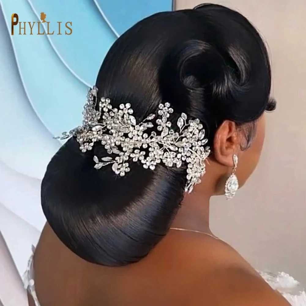 A426 Wedding Bridal Styling Barrette Letter band Rhinestone Crystal piece Wedding Accessories for Wen Pageant Crowns X250306