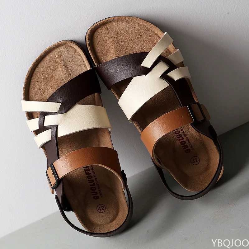 2022 New Summer Fashion Men Leather Sandals Outdoor Comfortable Breathable Sports Casual Non-Slip Beach Luxury SandalsC250306