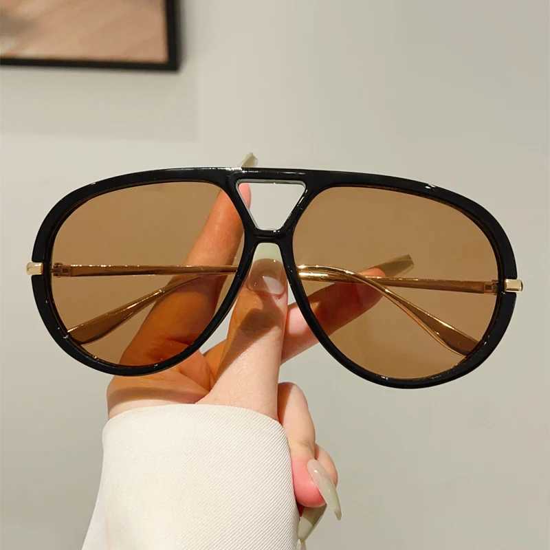 KAMMPT Oversized Pilot Sunglasses 2025 New in Vintage Double Bridge Sun Glasses Women Trendy Luxury Brand Design Outdoor ShadesXJ250306