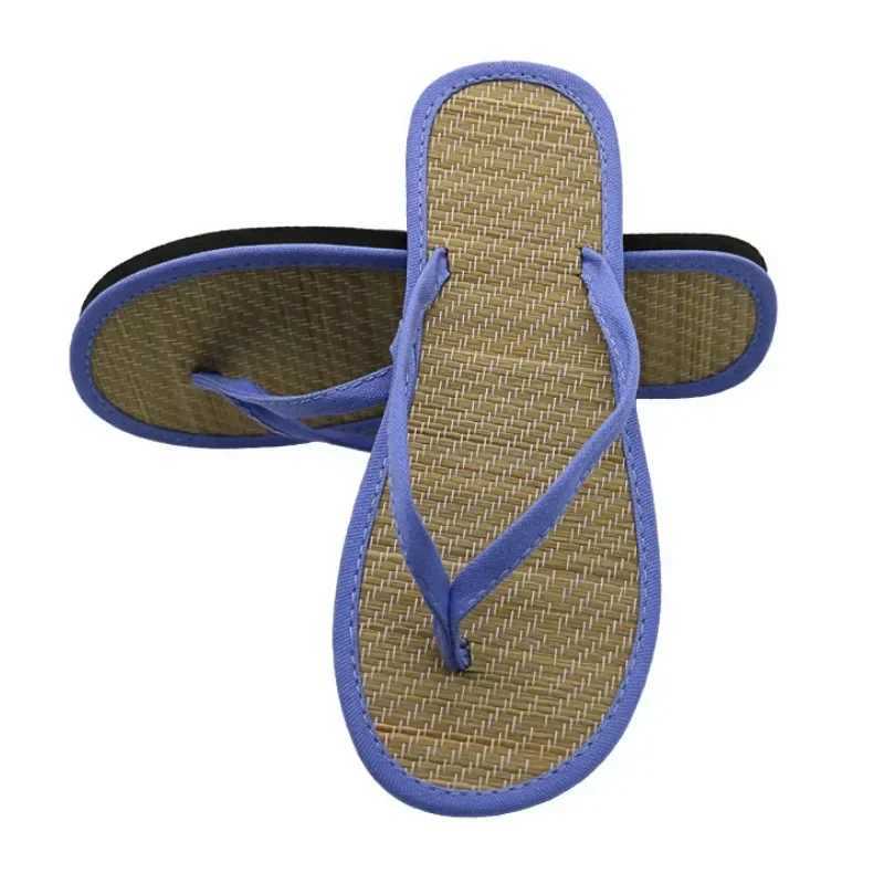 Summer Wen Flat Flip-flops Slippers Cfortable N-slip Sandals Bamboo Rattan Flip Flop This Bathroom Slippers Y250306