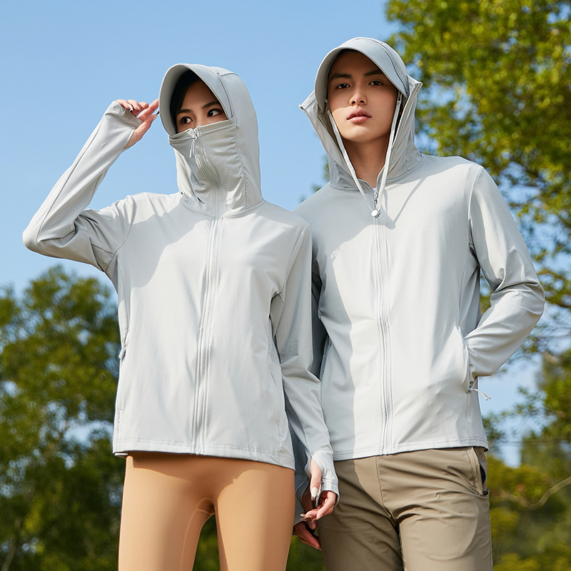 tracksuit Large Cloud Original Yarn Ice Feeling Women, Detachable brim Sun Protection Clothing for Men, Breathable and UV resistant