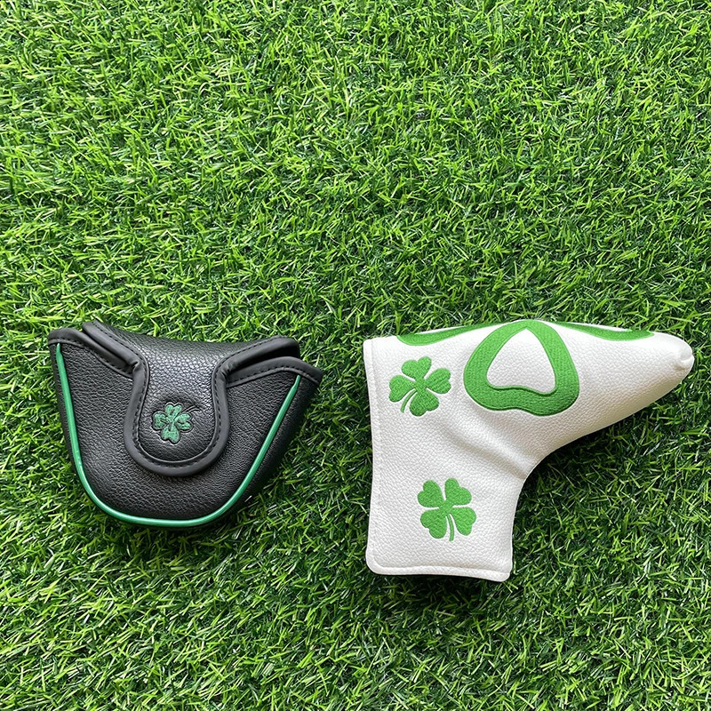cover Golf Club Wood Headcovers Driver Fairway Woods Hybrid Cover Golf Club Head Protective Sleeve Four-leaved Clover 250305