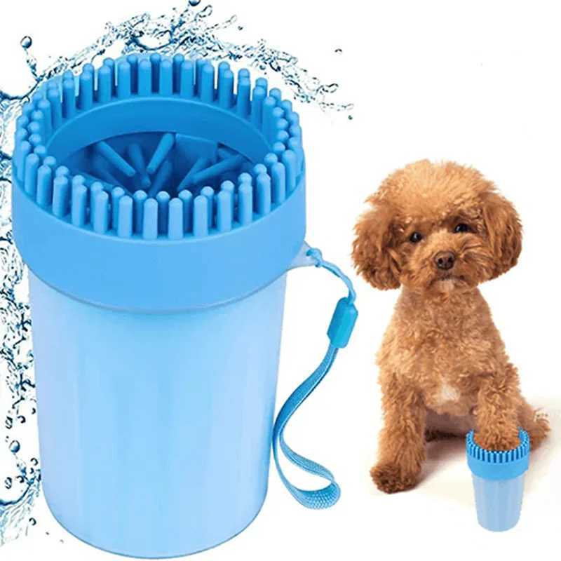 Dog Pet Paw Washing Cup Soft Silicone Combs Portable Outdoor Cleaning Wipe free Automatic Wash Foot Cleaning Bucket Accessories M250306