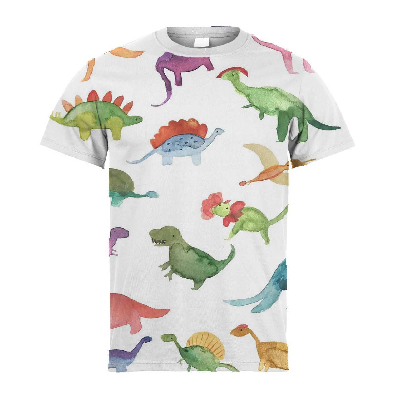 2024 Kids Girl Boy Clothes Dinosaur T-Shirt Summer Short Sleeve Tees Boy Clothes Casual Comfy T Shirt Tops Childrens ClothingT250306