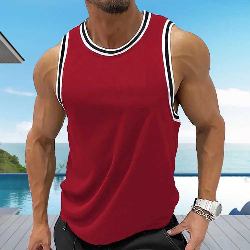 2023 NEW Fitness Sports Tank Tops Men Gyms Workout Sleeveles Shirt Male Summer Loose Undershirt basketball Running men VesT250318