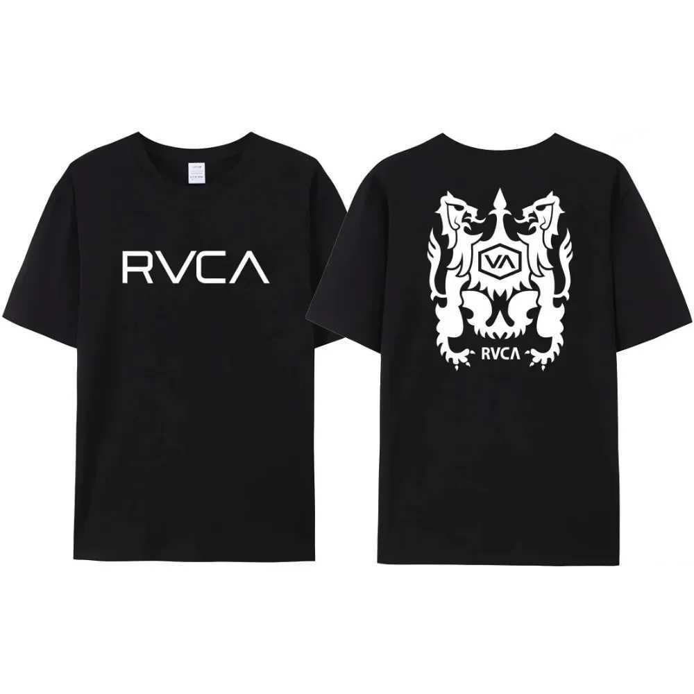 Summer Cotton T-shirt Oversized Loose Short-sleeved Fashion Design Brand RVCA T-shirt Mens and Womens Top Streetwear X250306