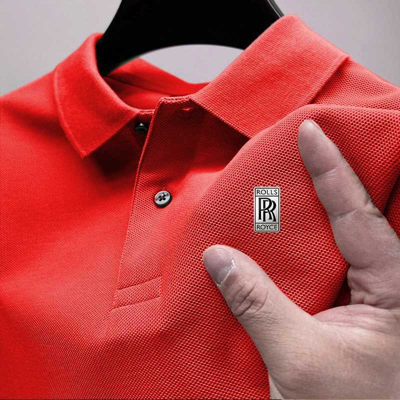 New Light Luxury Light Mature Casual Mens Sports Retro Style T-shirt Fashionable Outdoor Thick Long Sleeve Polo Shirt X250306