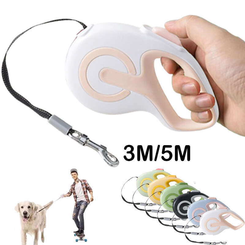 DHpet 360° Tangle-Free Retractable Dog Leash Walking Leash with One-Handed Brake Pause Lock Suitable for Small and Medium-Sized Dogs