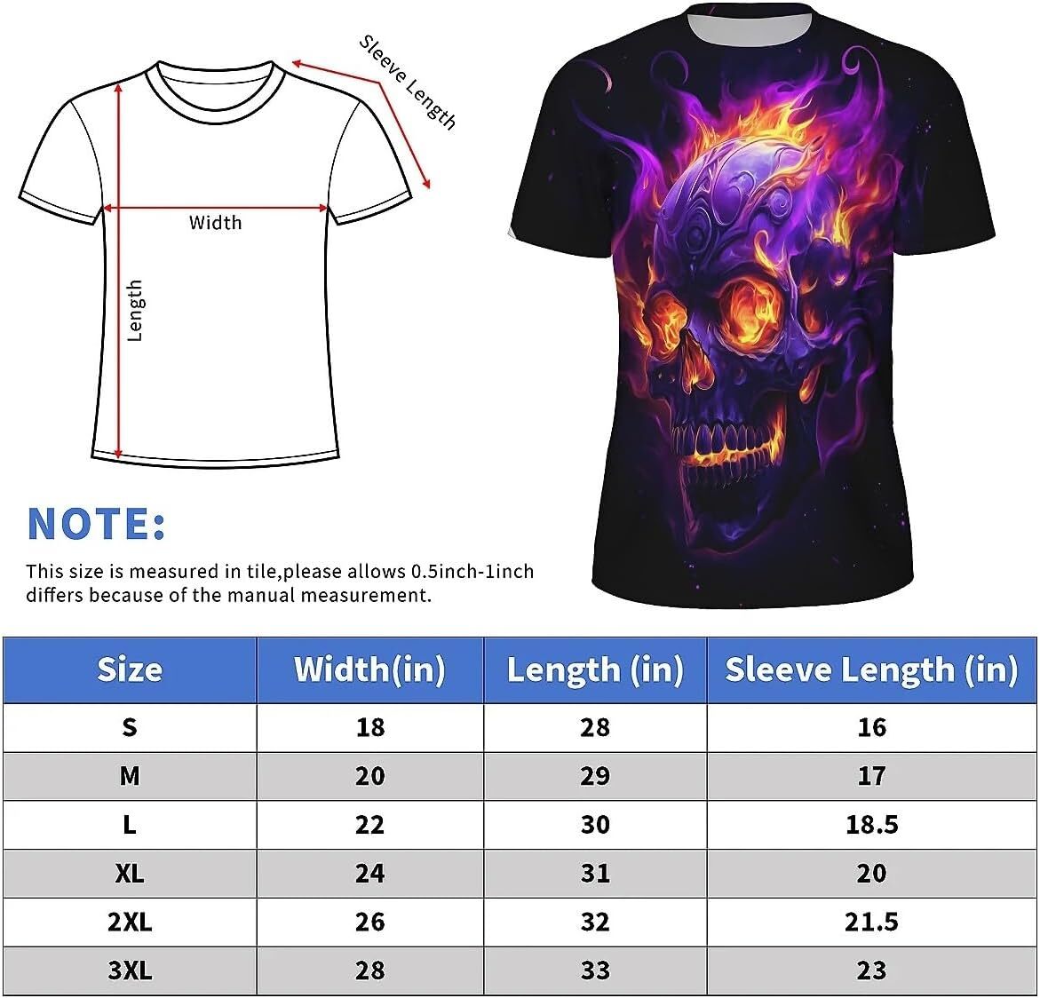 Mens T shirt American Flag Skulll 3D Print Cool T Shirts Graphic Casual Summer Short Sleeve Novelty T-Shirt for Men Women tee Casual tops summer cloth