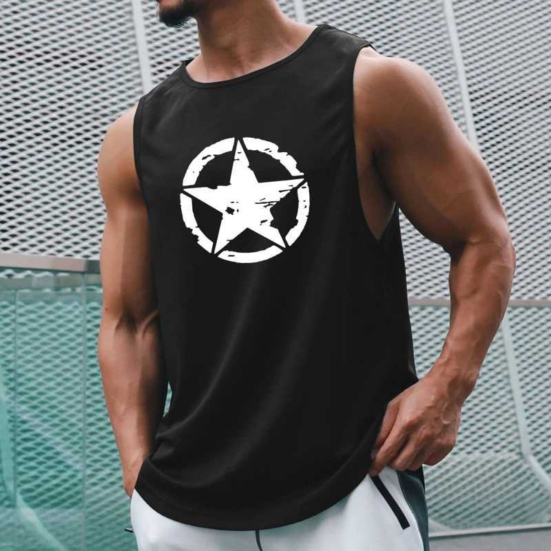 Mens Clothing Gym Quick-drying Sportswear T Shirt For Men Summer Fitness Tank Tops Male Mesh Basketball Sleeveless Shirt VestT250318
