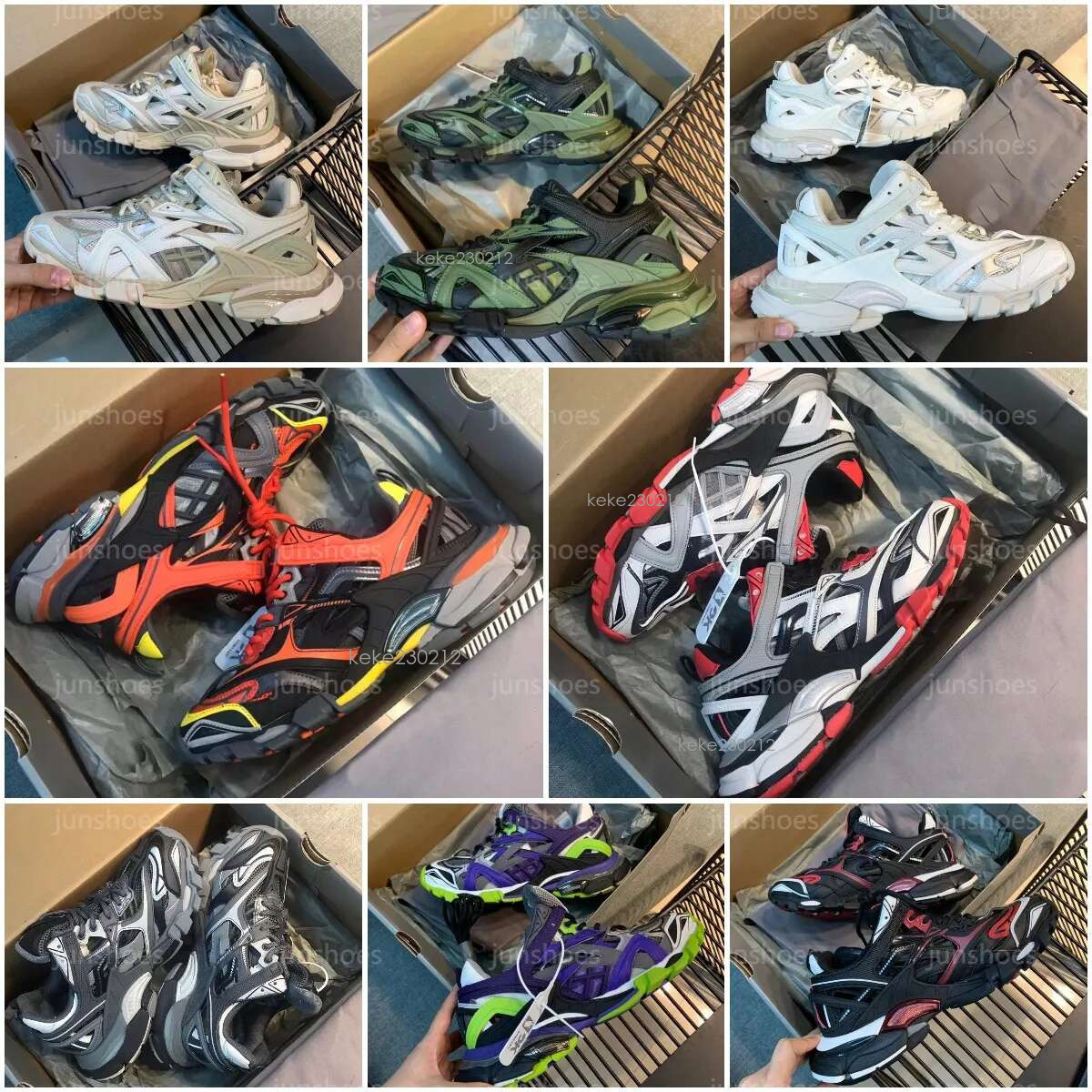 Paris Designer Shoes 2.0 3.0 4.0 sneakers luxury shoe Men Women Track.2 sneakers luxury EVA Leather non-slip Lightweight sole Mesh nylon outdoors sneakers Size 35-45