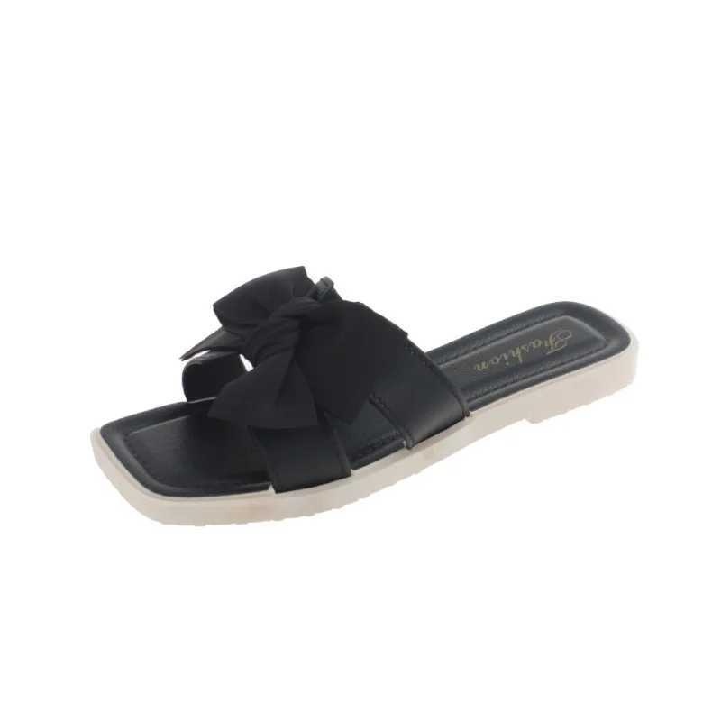 Mens Slippers Summer New Fi Elegant Bow Casual Indoor N Slip Breathable Outdoor Beach Slippers for Men Y250306