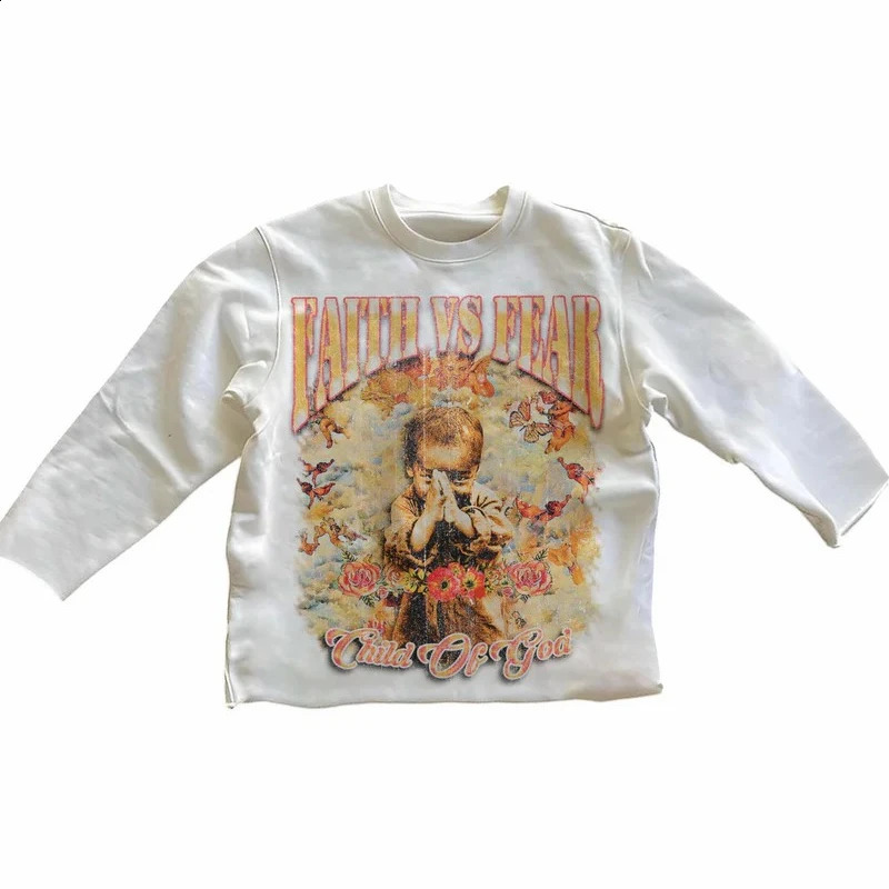 Streetwear Round Neck Sweatshirt Men Women Harajuku Classic Character Graphic Print Oversized Long Sleeves T Shirt Goth Clothes 250305