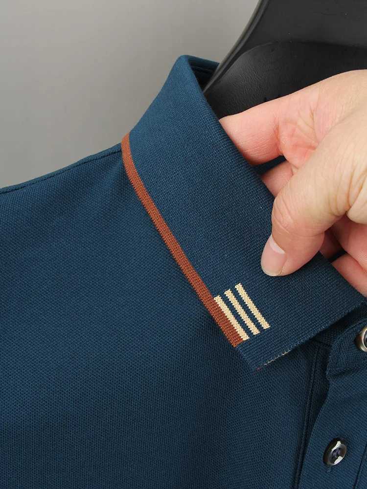 luxury Mens short sleeved T-shirt designer summer lapel business casual high-end mens polo shirt pure cotton New Korean top X250306