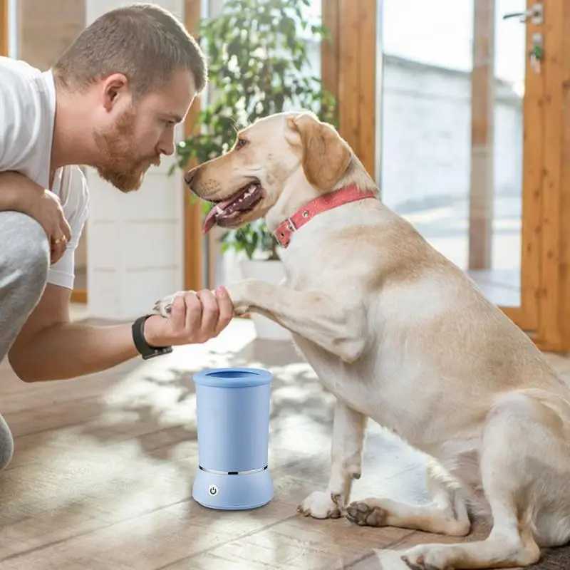 Automatic Dog Paw Washer Automatic Clean Pet Paws USB Washing Machine Remove Dust Dirt Hair Comfortable Paw Washer For Labradors M250306