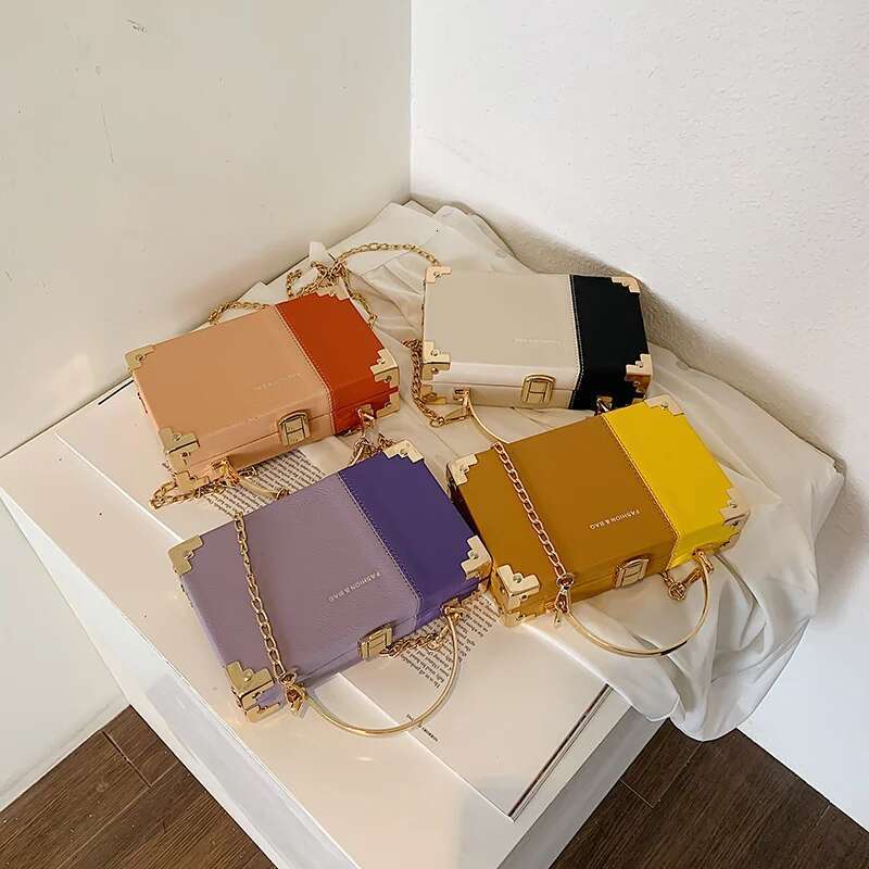 Summer Tote Handbag Small Crossbody 2021 New Messenger Women Hit Color Chain All-Match Shoulder Bag