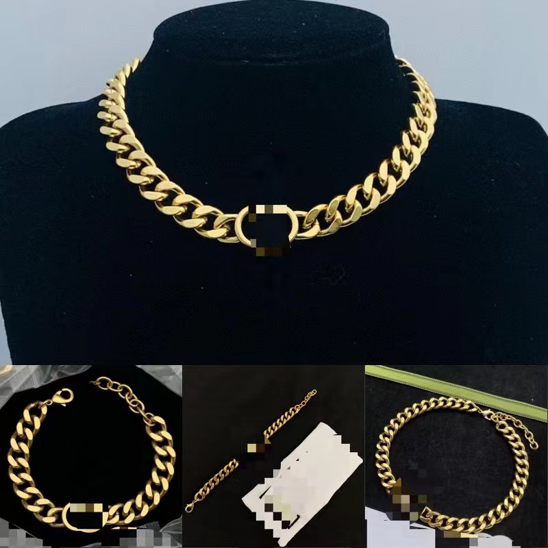 High quality Plated gold necklace charm designer necklace cuban chains jewelry woman designer fashion accessories letter simple pendant women necklace trendy C63