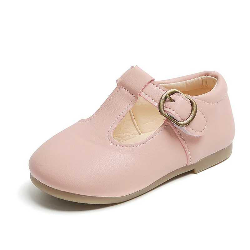 0-6 Years Toddler Girl Shoes Spring Autumn Kids Flats For Girl Soft PU Leather Shoes School Children T-strap Casual OxfordsT250306