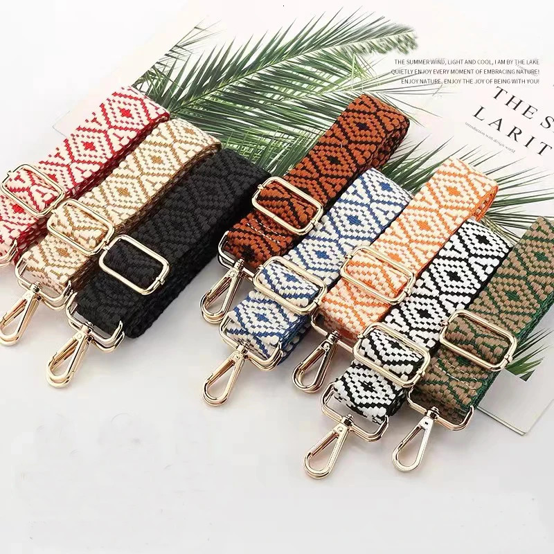 Adjustable Bag Strap Woman Purse Straps for Crossbody Messenger Shoulder Bag Accessories Adjustable Embroidered Belts Straps 250228