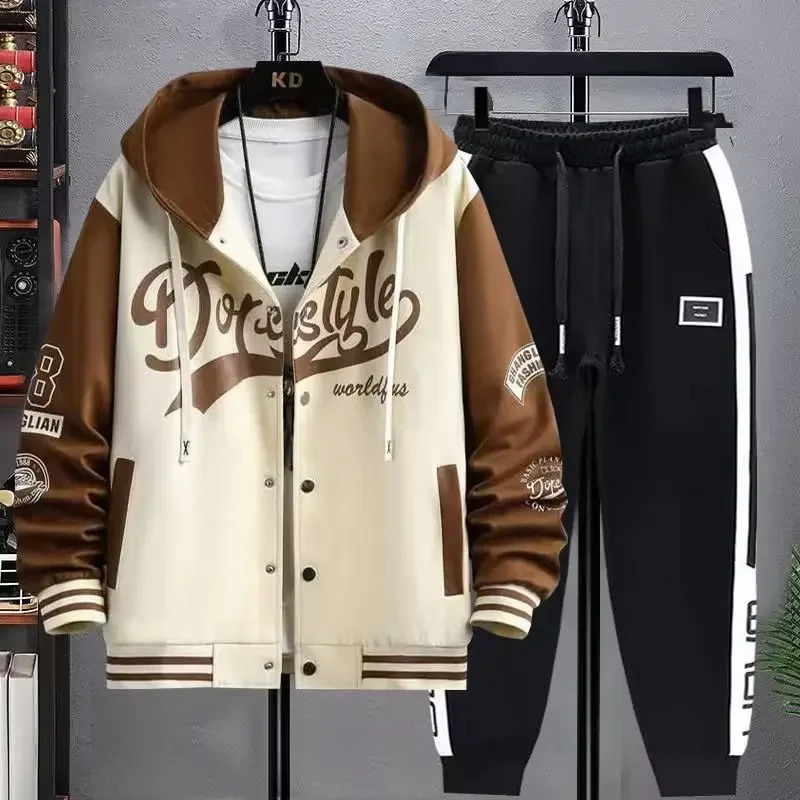 SpringAutumn casual baseball uniform mens plus size jacket 250306