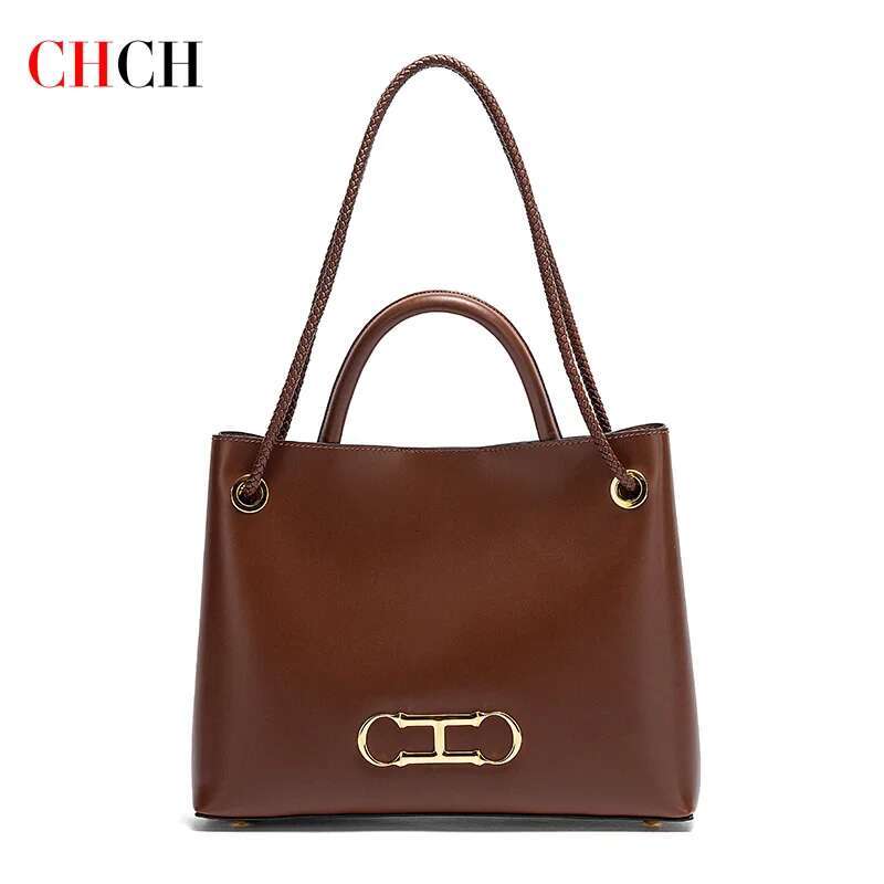 CHCH Tote 2025 New Black Business Women's Dual Purpose Shoulder Bag