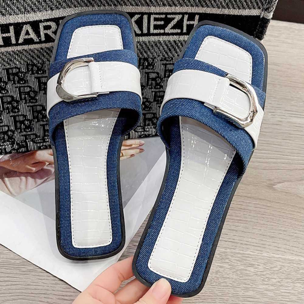Wen Luxury Slippers Weave Design Flat Sandals Wen Summer Fi Casual Slides Wen Party Sexy Elegant Off Ladies Shoes Y250306