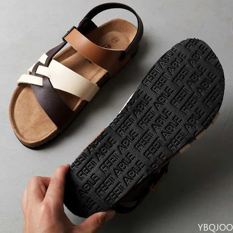 2022 New Summer Fashion Men Leather Sandals Outdoor Comfortable Breathable Sports Casual Non-Slip Beach Luxury SandalsC250306