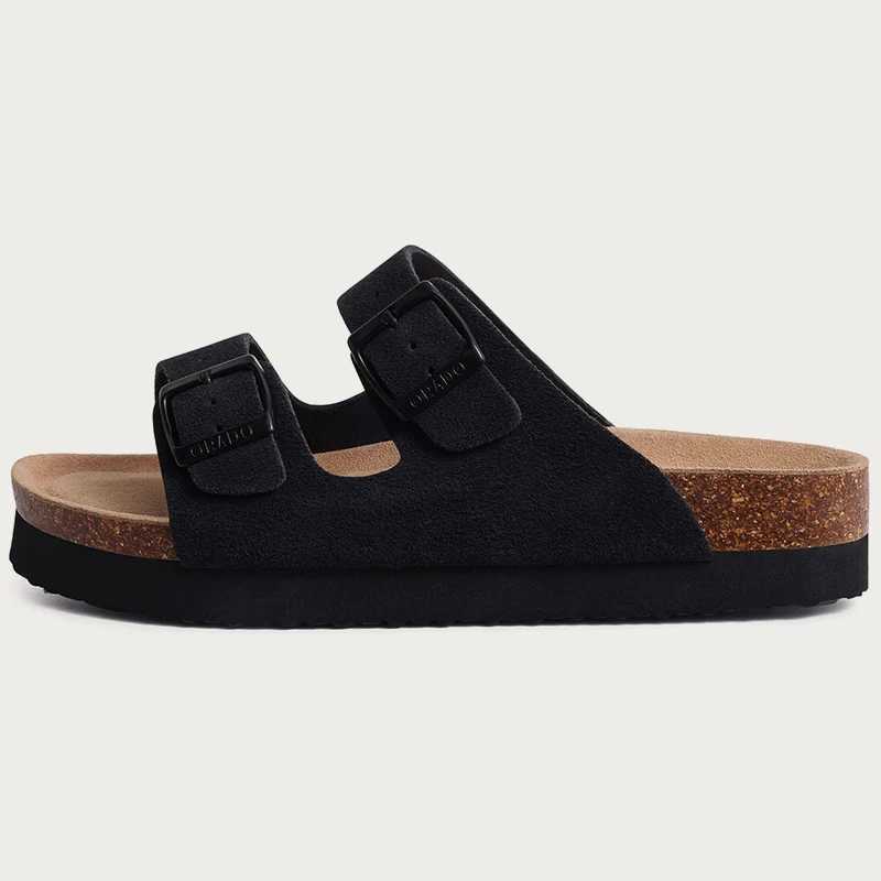 Kidmi Men Clogs Summer Mens Sandal Cork Clog Slippers New Unisex Mules Outdoor Platform Antiskid House Sandals With BuckleC250306