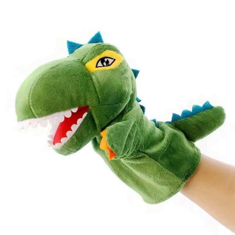 Free shipping Stuffed Plush Animals Hand Finger Story Puppet Kawaii Dolls Educational Baby Toys Lion Elephant Bunny Children Gifts