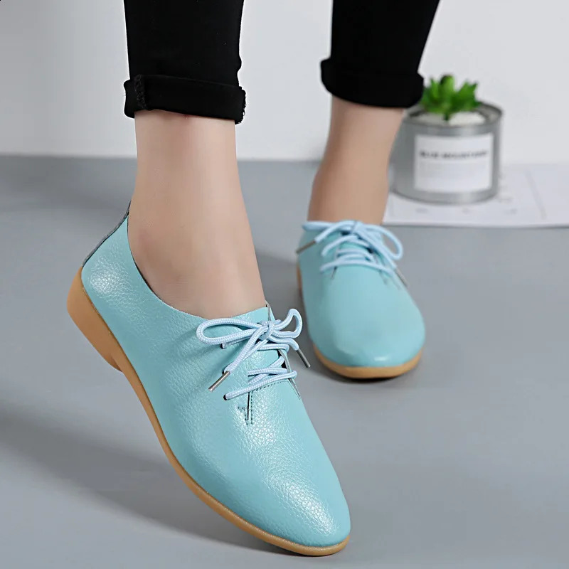 Genuine Leather Summer Loafers Women Casual Shoes Moccasins Soft Pointed Toe Ladies Footwear Women Flats Shoes Female yui8 250410