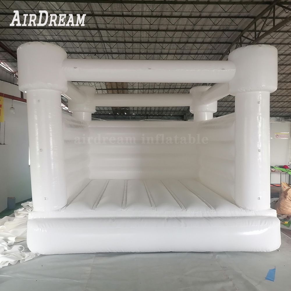 Outdoor Jumping Bounce House Inflatable Wedding Bouncy Castle White Bounce jumper bouncer For Adults And Kids party events use with blower