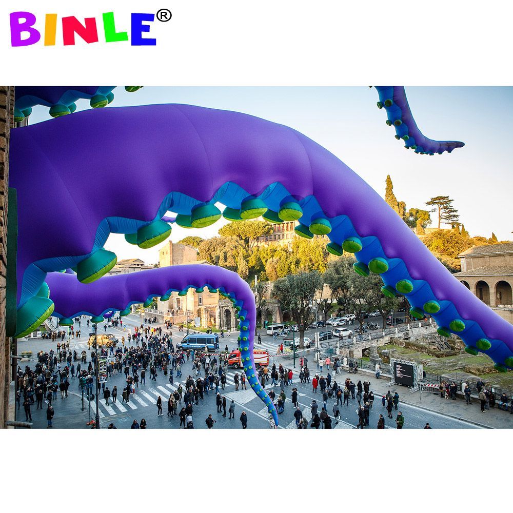7m height (23ft) with blower Giant inflatable octopus tentacles with affordable price inflatables octopuss arm leg for Halloween decoration