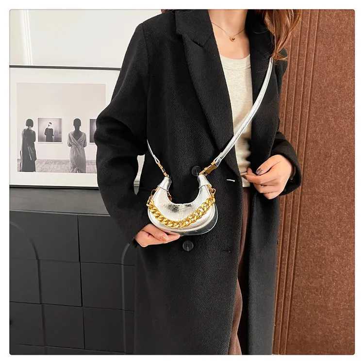 Luxury Children Brand PU Leather Crossbody Bag Retro Chain Small Hobos Messenger Bag Y250324