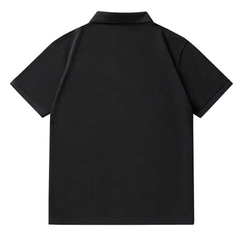 Mens Plus Size Polo Shirt Oversized 6XL 7XL Summer Short Sleeve T Shirts Black Loose Mens Shirt X250306
