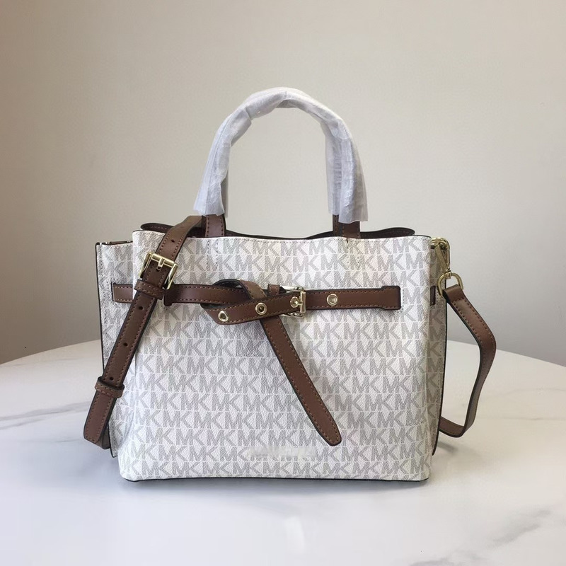 2023 New Women's Bow Single Shoulder Crossbody Handheld Leather Emilia Tote Bag