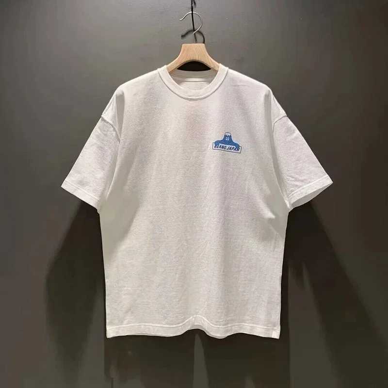 New Fashion Graffiti Printed BEAMS T-shirts Men Women Couples Loose Casual BEAMS JAPAN Top Tees X250306