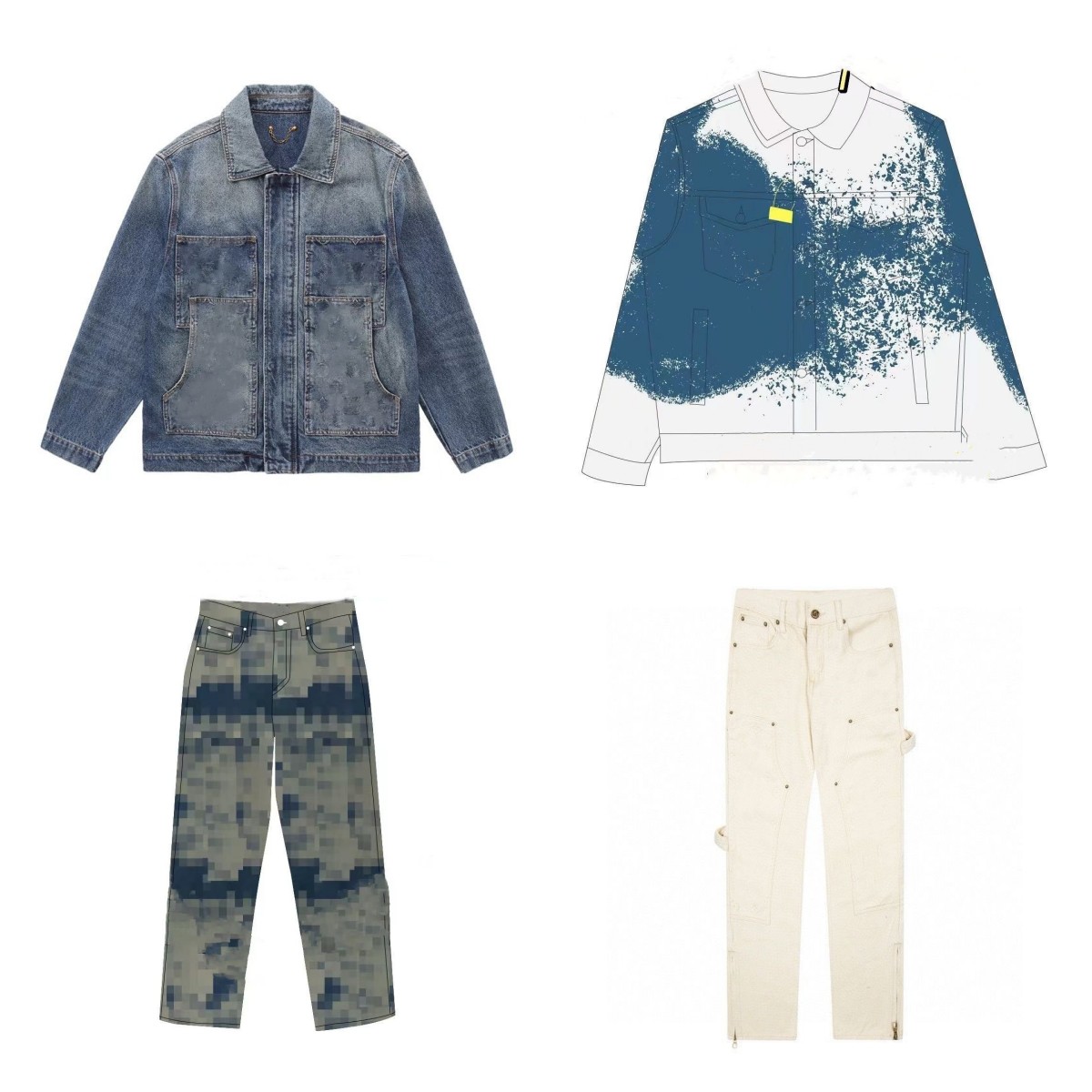 Jeans Trousers Mens jeans Designer Jean Men loose Pants High-end Quality Straight Design Retro Streetwear Casual Sweatpants Joggers Pant Denim