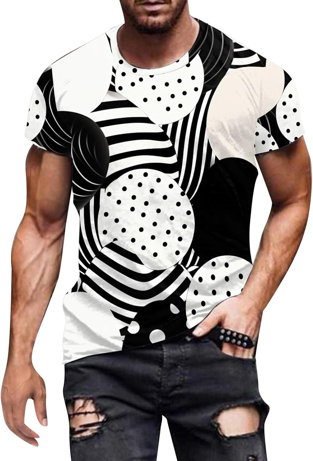 Mens T shirt Easter T Shirts with Pockets for Men Mens Digital 3D Printed T Shirt Short Sleeved Shirt Top Lapel Sleeve Casual tops summer clothes